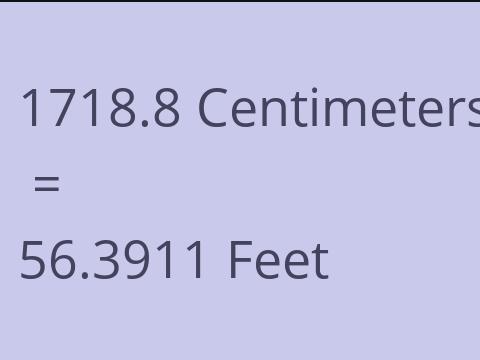 1718.8 CM TO FEET