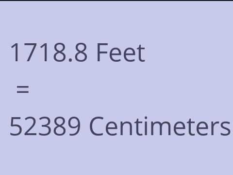 1718.8 FEET TO CM