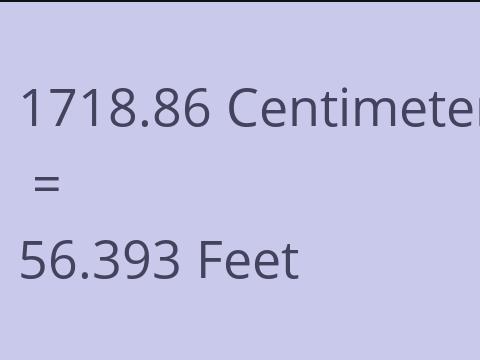 1718.86 CM TO FEET