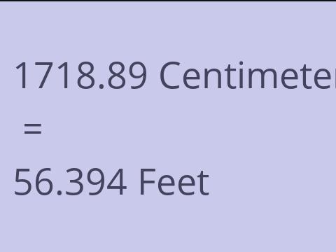 1718.89 CM TO FEET