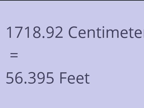 1718.92 CM TO FEET