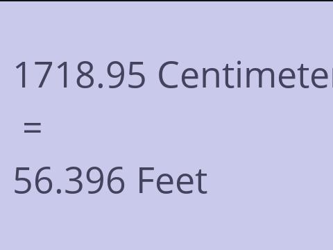 1718.95 CM TO FEET