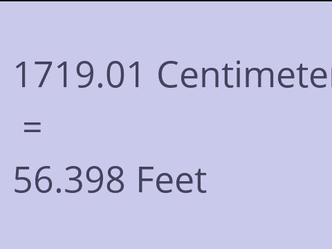 1719.01 CM TO FEET