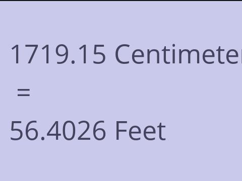 1719.15 CM TO FEET