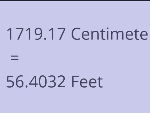 1719.17 CM TO FEET