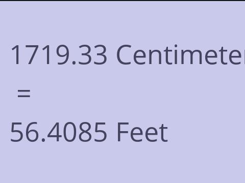 1719.33 CM TO FEET