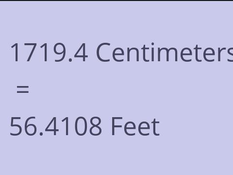 1719.4 CM TO FEET