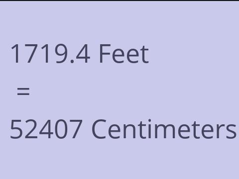 1719.4 FEET TO CM