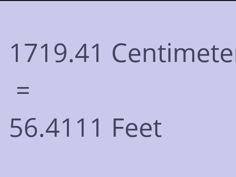 1719.41 CM TO FEET