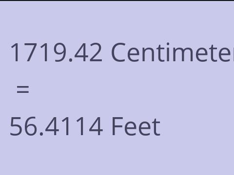 1719.42 CM TO FEET