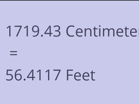 1719.43 CM TO FEET