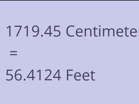 1719.45 CM TO FEET