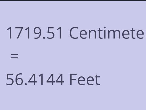 1719.51 CM TO FEET