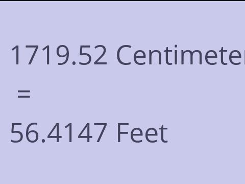 1719.52 CM TO FEET