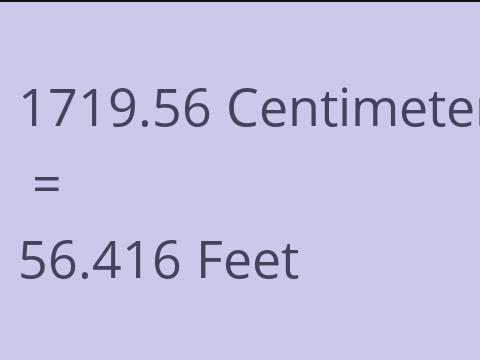 1719.56 CM TO FEET