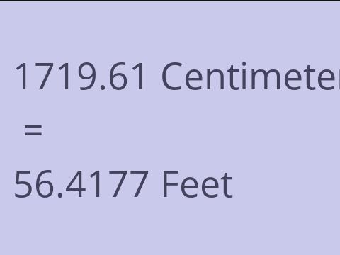 1719.61 CM TO FEET