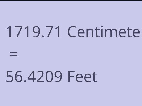 1719.71 CM TO FEET