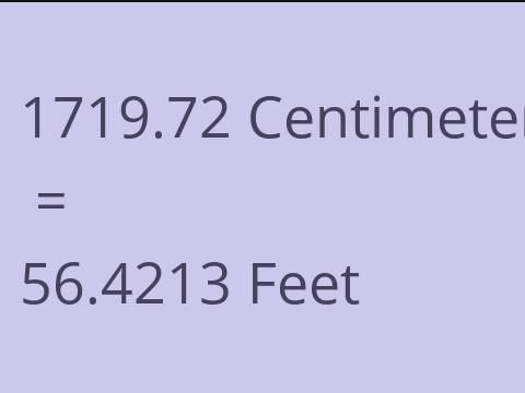 1719.72 CM TO FEET