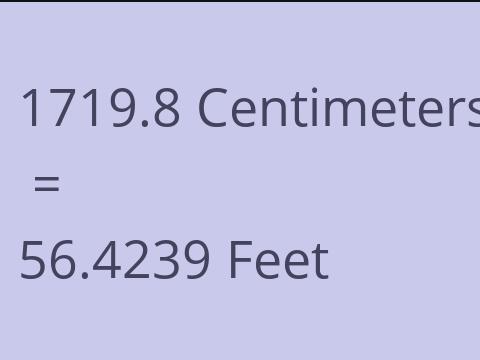 1719.8 CM TO FEET