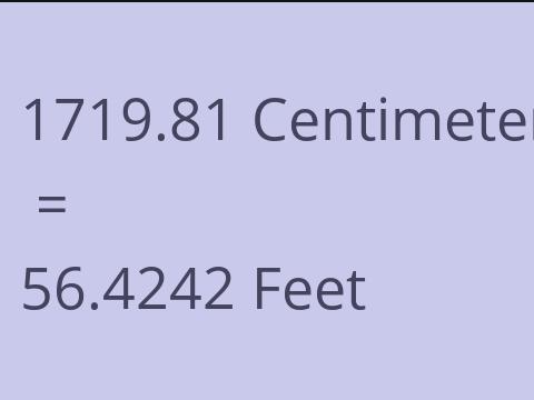 1719.81 CM TO FEET