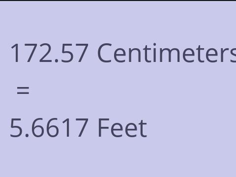 172.57 CM TO FEET