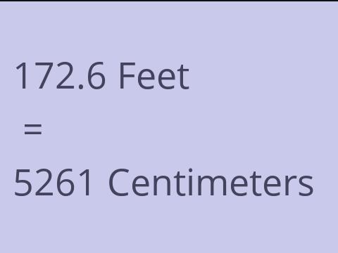 172.6 FEET TO CM