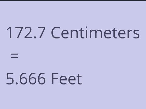 172.7 CM TO FEET