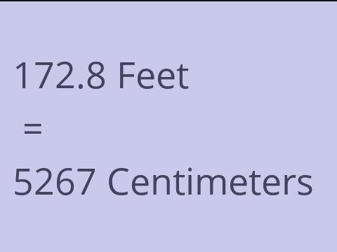 172.8 FEET TO CM