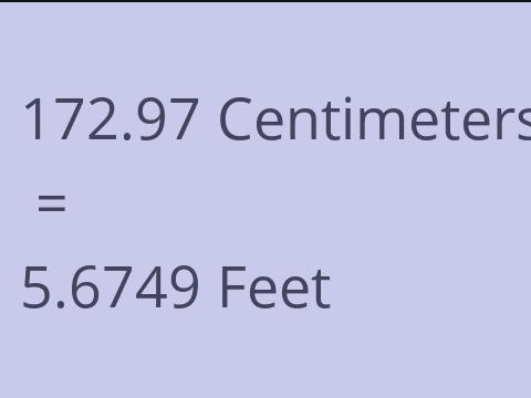 172.97 CM TO FEET