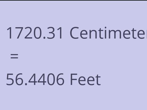 1720.31 CM TO FEET