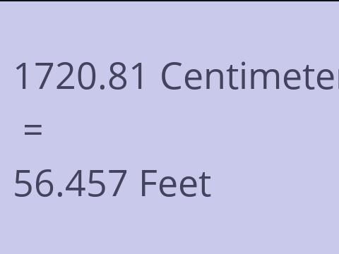 1720.81 CM TO FEET