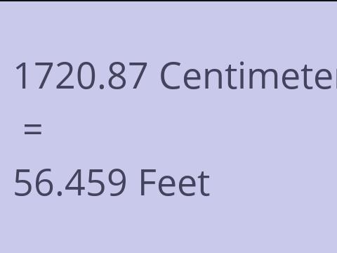 1720.87 CM TO FEET