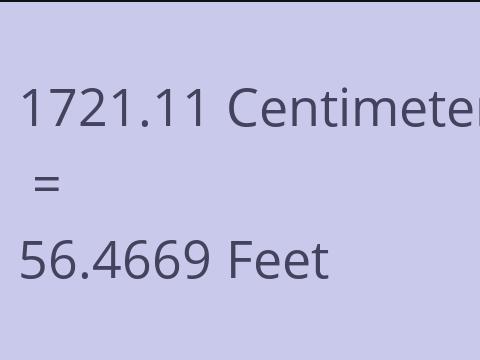 1721.11 CM TO FEET