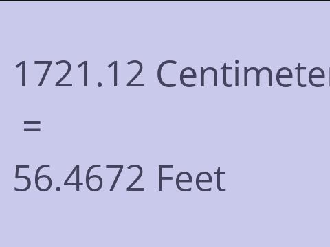 1721.12 CM TO FEET