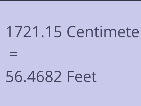 1721.15 CM TO FEET