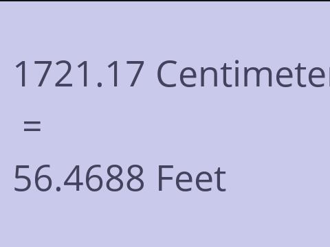 1721.17 CM TO FEET