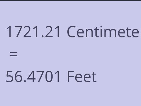 1721.21 CM TO FEET