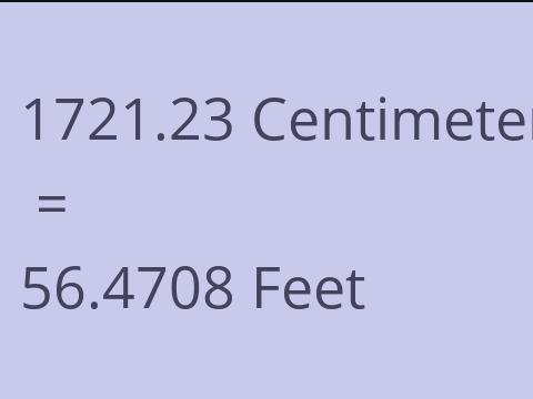 1721.23 CM TO FEET