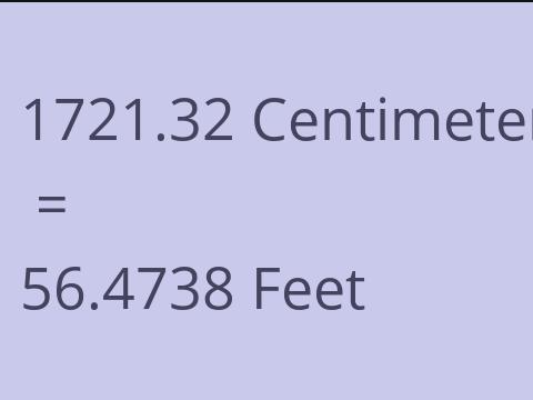 1721.32 CM TO FEET