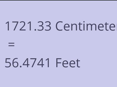 1721.33 CM TO FEET