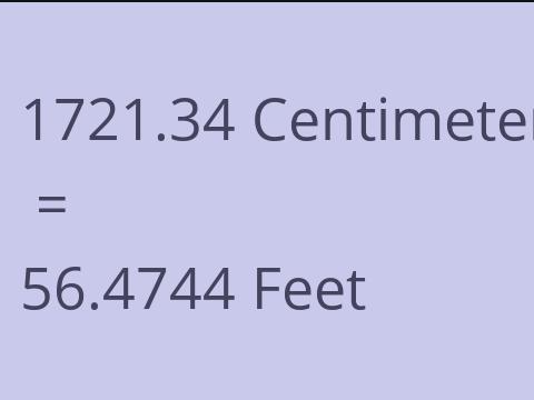 1721.34 CM TO FEET