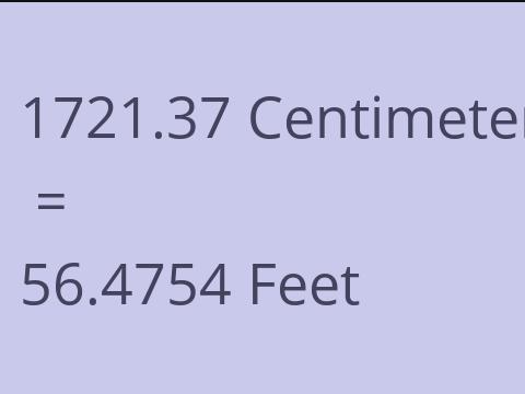 1721.37 CM TO FEET