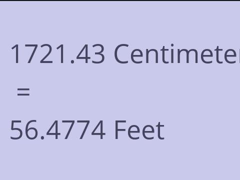 1721.43 CM TO FEET