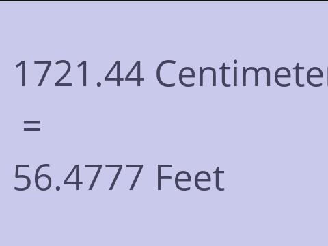 1721.44 CM TO FEET