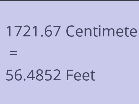 1721.67 CM TO FEET