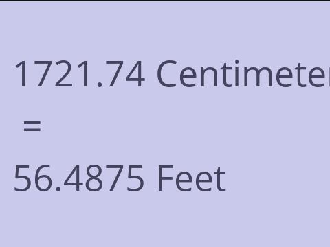 1721.74 CM TO FEET