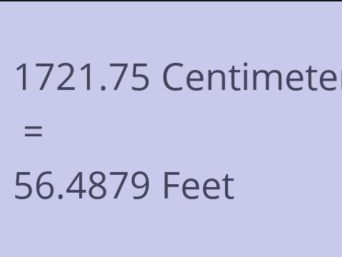 1721.75 CM TO FEET