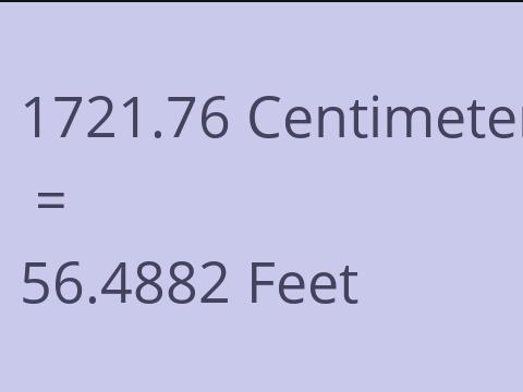 1721.76 CM TO FEET