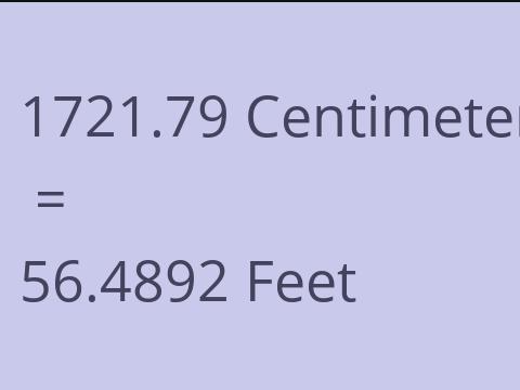 1721.79 CM TO FEET