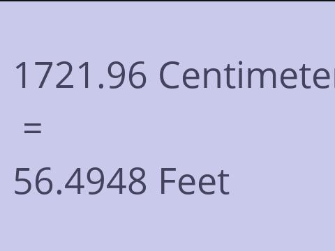 1721.96 CM TO FEET